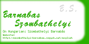 barnabas szombathelyi business card