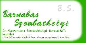 barnabas szombathelyi business card